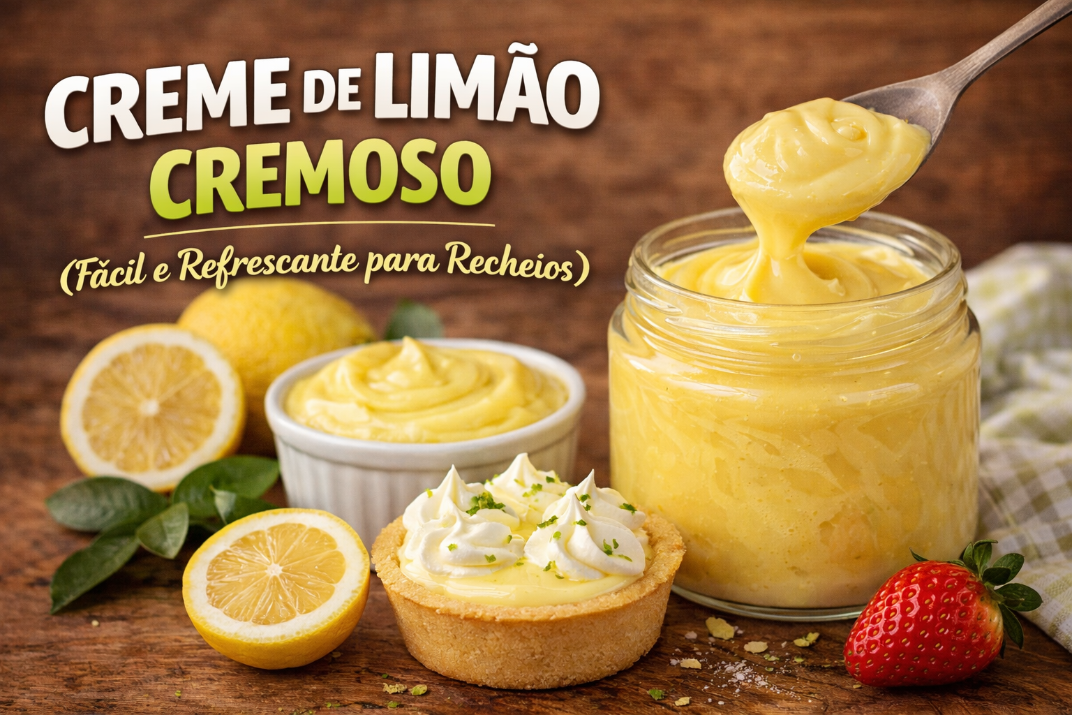 Creme de Limão Cremoso (Fácil e Refrescante para Recheios)